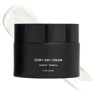 Dewy Day Cream, Morning Face Moisturizer with Rosehip Oil and Tremella Snow Mushroom, 1.7 oz / 50 ml